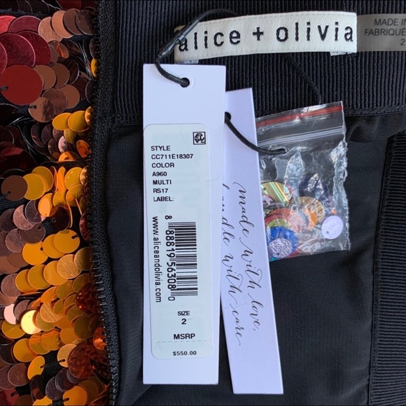 Alice + Olivia Rainbow Sequin Skirt - Picture 4 of 5